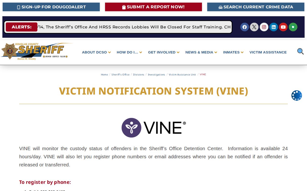 Colorado VINELink inmate check for Saguache County release alerts